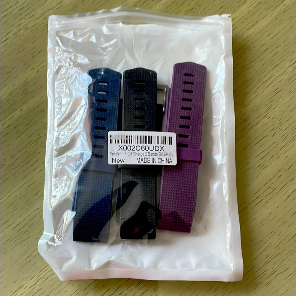 Fitbit Charge 2 Band Set - Black, Blue, Purple size small